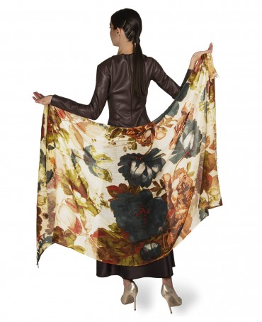 Палантин Женский W40-PORTE.FLEUR/ROUGE